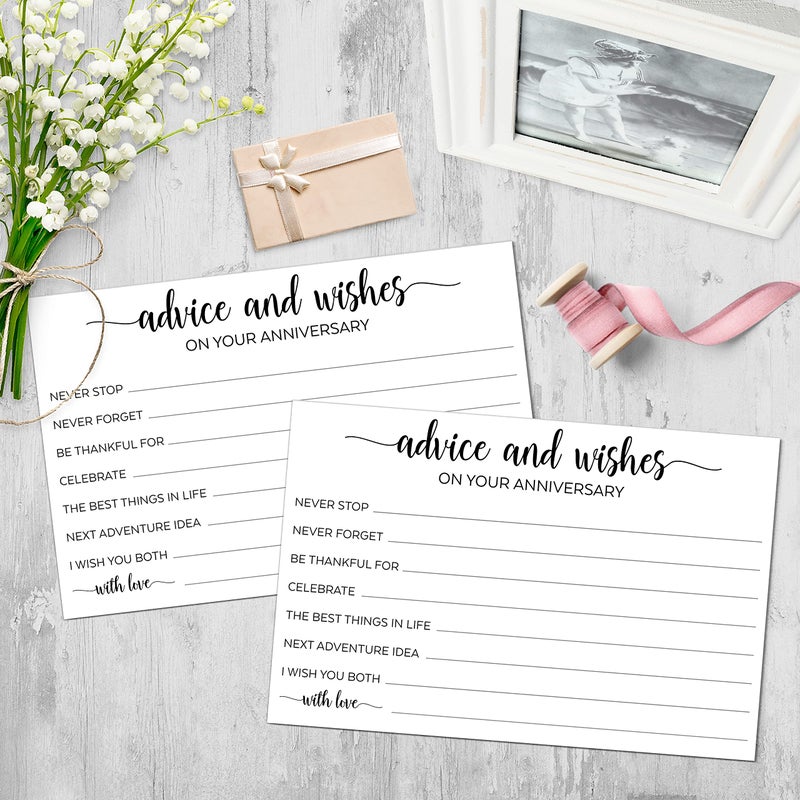 321 دن بطاقات تهنئة ونصائح بمناسبة الذكرى السنوية من 321Done، مقاس 4×6 بوصة، لون أبيض، صنع في الولايات المتحدة الأمريكية - لعبة مسلية، بديل لدفتر الزوار، عبارات ملهمة للاحتفال بالذكرى الفضية والذهبية للزواج - عبوة من 50 بطاقة - Image 3